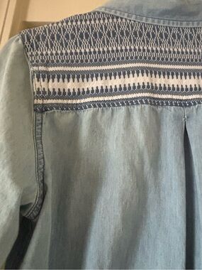Roxy Light Blue western Denim Button-Down